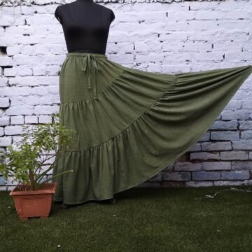 HANDDYED TIRED SKIRT