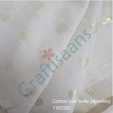 Cotton zari butla (dyeable) 110725C Cotton zari butla (dyeable) 110725C