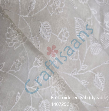 Embroidered Fab (dyeable) 140725C