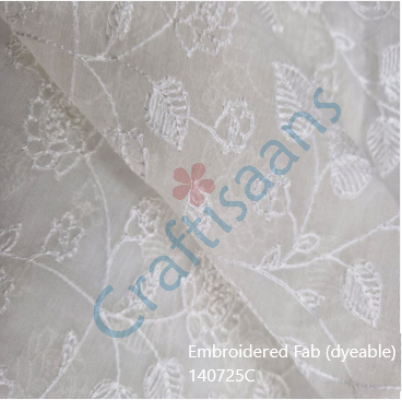 Embroidered Fab (dyeable) 140725C